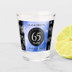 Elegant 65. Blue Sapphire Hochzeitstag Schnapsglas