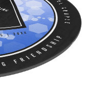 Elegant 65. Blue Sapphire Hochzeitstag Schneidebrett (Ecke)