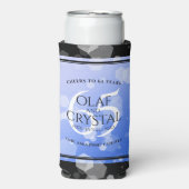 Elegant 65. Blue Sapphire Hochzeitstag Selters Dosenkühler (Seltzer Vorderseite)