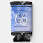 Elegant 65. Blue Sapphire Hochzeitstag Selters Dosenkühler (Rückseite)