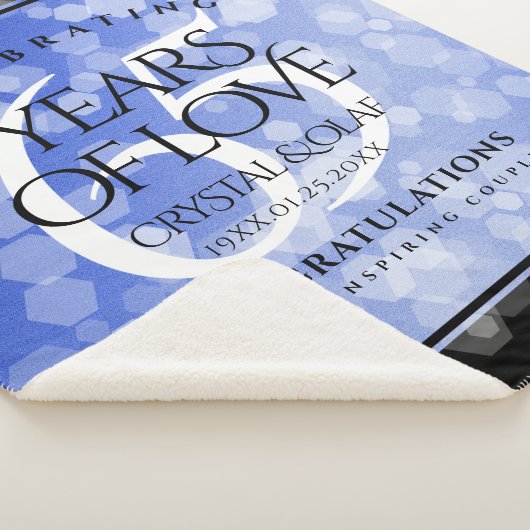 Elegant 65. Blue Sapphire Hochzeitstag Sherpadecke (3/4)