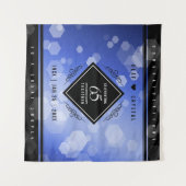 Elegant 65. Blue Sapphire Hochzeitstag Wandteppich (Vorderseite (Horizontal))