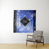 Elegant 65. Blue Sapphire Hochzeitstag Wandteppich (Beispiel (Horizontal))