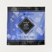 Elegant 65. Blue Sapphire Hochzeitstag Wandteppich (Vorderseite)