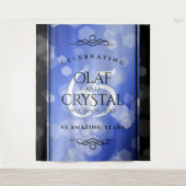 Elegant 65. Blue Sapphire Hochzeitstag Wandteppich (Vorderseite)