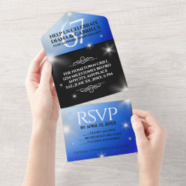 Elegant 67. Star Sapphire Hochzeit Jahrestag All In One Einladung