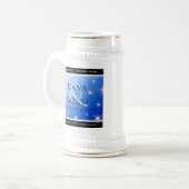 Elegant 67. Star Sapphire Hochzeit Jahrestag Bierglas (Vorderseite Links)