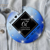 Elegant 67. Star Sapphire Hochzeit Jahrestag Button (Beispiel)