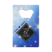 Elegant 67. Star Sapphire Hochzeit Jahrestag Geldbeutel Flaschenöffner (Rückseite)