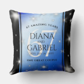 Elegant 67. Star Sapphire Hochzeit Jahrestag Kissen (Rückseite)