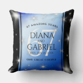Elegant 67. Star Sapphire Hochzeit Jahrestag Kissen (Vorderseite)