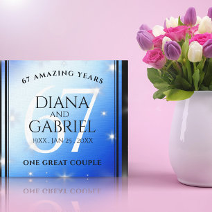 Elegant 67. Star Sapphire Hochzeit Jahrestag Leinwanddruck