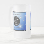 Elegant 67. Star Sapphire Hochzeit Jahrestag Mattglas Bierglas (Vorderseite Links)