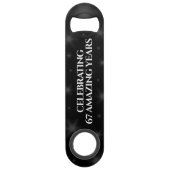 Elegant 67. Star Sapphire Hochzeit Jahrestag Speed Flaschenöffner (Rückseite)