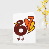 Elegant 67 Turkey Bird Six Seven Silhouette Fall S Karte (Gelbe Blume)