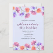 Elegant 68. Einladungen Boho Floral Chic (Vorderseite)