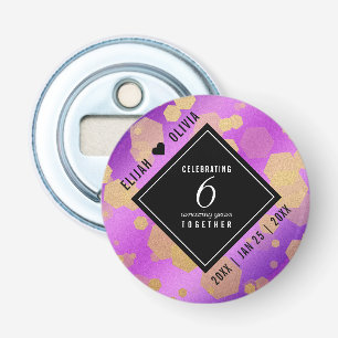 Elegant 6. Amethyst Wedding Anniversary Bottle Op Flaschenöffner