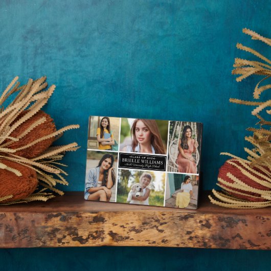 Elegant 6 Foto Abschluss Collage Fotoplatte (Seite)