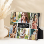 Elegant 6 Foto Abschluss Collage Fotoplatte<br><div class="desc">Feiern Sie Ihren Absolventen stilvoll,  indem Sie auf diesem Foto-Collage-Plakatschild ihre 6 Lieblings-Senior-Portraits präsentieren. Klassische Schwarz-Weiß-Farben. Die schwarze Hintergrundfarbe kann an die Farben der Schule oder des Fotos angepasst werden. Macht einen schönen Sake,  der in Ihrer Zuhause angezeigt werden kann.</div>