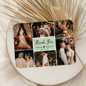 Elegant 6 Foto Collage Wedding Danke Magnet