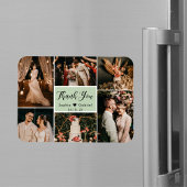 Elegant 6 Foto Collage Wedding Danke Magnet