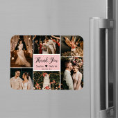 Elegant 6 Foto Collage Wedding Danke Magnet