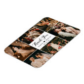 Elegant 6 Foto Collage Wedding Danke Magnet (Linke Seite)