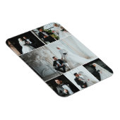 Elegant 6 Foto Wedding Collage Keepake Magnet (Rechte Seite)