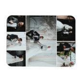 Elegant 6 Foto Wedding Collage Keepake Magnet (Horizontal)