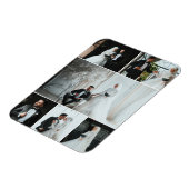 Elegant 6 Foto Wedding Collage Keepake Magnet (Linke Seite)