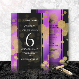 Elegant 6. Geburtstag von Amethyst Einladung