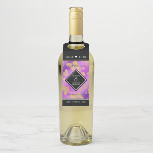 Elegant 6. Geburtstag von Amethyst Flaschenanhänger