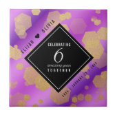 Elegant 6. Geburtstag von Amethyst Fliese (Vorderseite)
