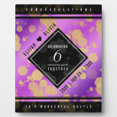 Elegant 6. Geburtstag von Amethyst Fotoplatte (Vorderseite)