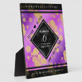 Elegant 6. Geburtstag von Amethyst Fotoplatte (Seite)