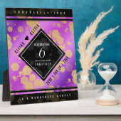 Elegant 6. Geburtstag von Amethyst Fotoplatte (Seite)