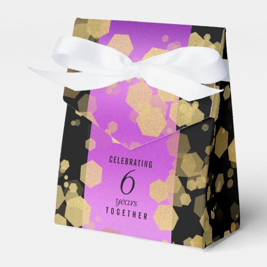 Elegant 6. Geburtstag von Amethyst Geschenkschachtel (Vorderseite)