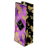 Elegant 6. Geburtstag von Amethyst Geschenktüte Für Weinflaschen (Rückseite Schrägansicht)