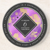 Elegant 6. Geburtstag von Amethyst Getränkeuntersetzer (Vorne)