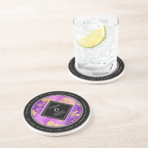 Elegant 6. Geburtstag von Amethyst Getränkeuntersetzer