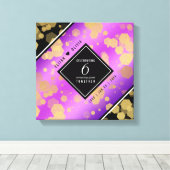 Elegant 6. Geburtstag von Amethyst Leinwanddruck (Insitu (Holzboden))