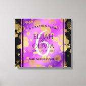 Elegant 6. Geburtstag von Amethyst Leinwanddruck (Vorderseite)