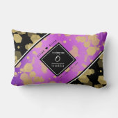 Elegant 6. Geburtstag von Amethyst Lendenkissen (Rückseite)