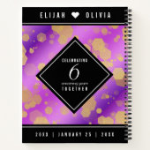 Elegant 6. Geburtstag von Amethyst Notizblock (Rückseite)