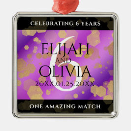 Elegant 6. Geburtstag von Amethyst Ornament Aus Metall