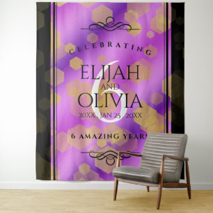 Elegant 6. Geburtstag von Amethyst Wandteppich