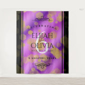 Elegant 6. Geburtstag von Amethyst Wandteppich (Vorderseite)