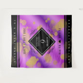 Elegant 6. Geburtstag von Amethyst Wandteppich (Vorderseite (Horizontal))