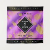 Elegant 6. Geburtstag von Amethyst Wandteppich (Vorderseite)