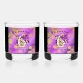 Elegant 6. Geburtstag von Amethyst Whiskyglas (Vorderseite)